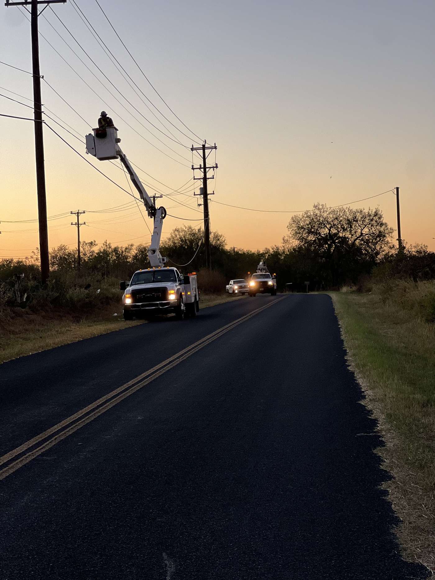 Crew at sunset