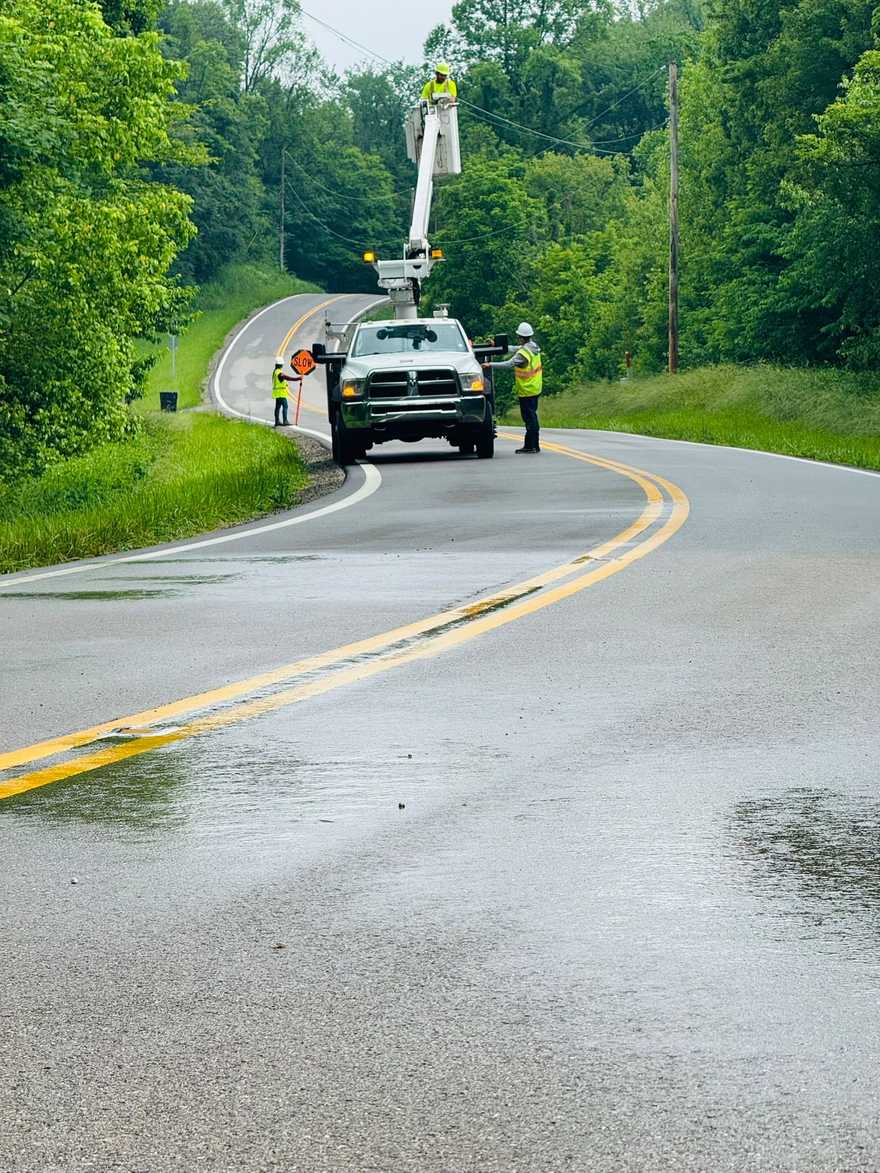 Traffic control keeping crews safe in the rain